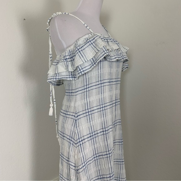 Antik Batik Tony Long Dress maxi dress ruffled plaid white Size XS Anthropologie - Picture 6 of 13